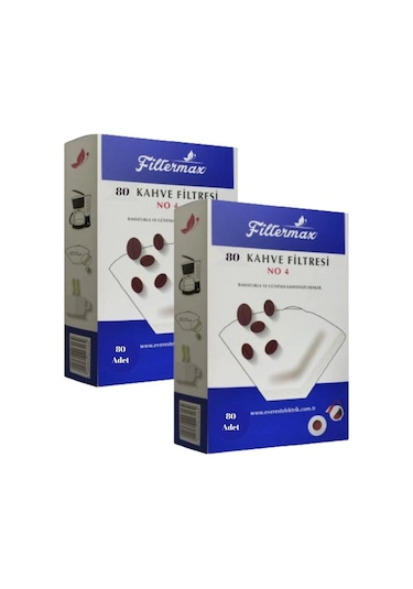 Filtermax 4 Numara Filtre Kahve Kağıdı 2 X 80 Adet