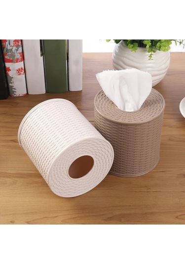 A-plastik Doku Kutusu Tutucu Mutfak Oturma Odası Simülasyon Rattan Doku Saklama Kutusu Tuvalet Banyo Rulo Kağıt Raf Konteyner