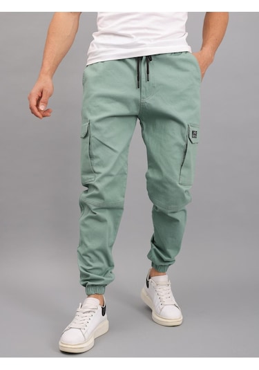 Yxc Trend Maker Erkek Kargo Pantolon Paça Lastikli Erkek Pantolon Yeşil