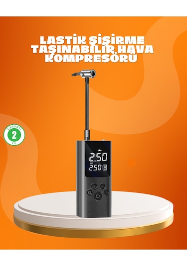 Çoklu Valf Adaptörlü Dijital Hava Pompası