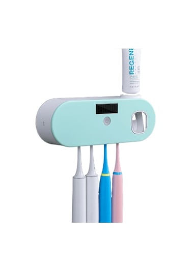 Akıllı Diş Fırçası Tutucu Kutusu Otomatik Diş Macunu Sıkacağı Yeşil