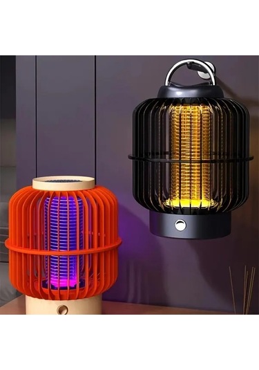 Xuweiwei Usb Şarj Edilebilir Turuncu Sivrisinek Öldürücü Lamba Ultra Geniş Menzilli Uzun Ömürlü Lityum Pil Abs Malzeme Ev Ofis Okul İçin