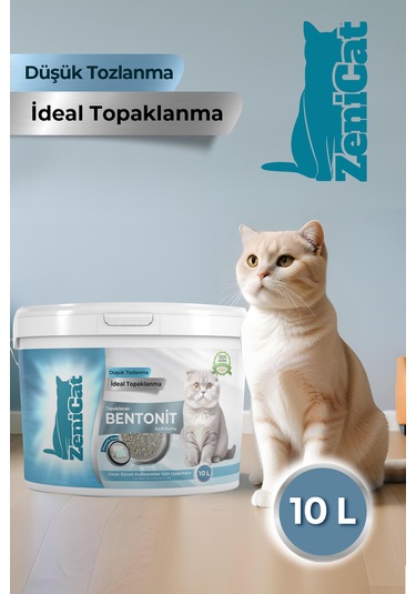 Zenicat Marsilya Sabunu Kokulu Renkli İnce Bentonit Kedi Kumu 10 L