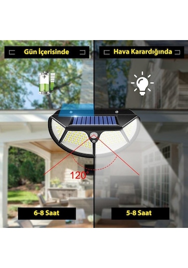 Technojet Solar 102 Ledli Oval 3 Modlu Güneş Enerjili Bahçe Aydın