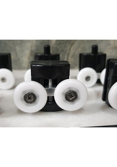 Inventa Siyah Duşakabin Cam Kabin Tekerleği Takım 24 Mm Siyah