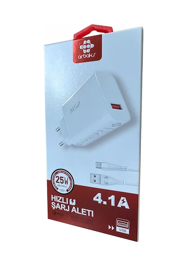 Arbaks ARB-017 4.1A 25 W QC3 Type-C Hızlı Şarj Aleti Beyaz