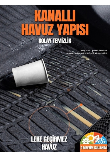Vw Passat B6 3d Havuzlu Paspas 2005 2006 2007 2008 2009 2010 Model Kokusuz