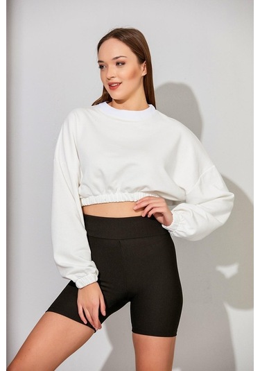 Alexandergardı Kadın Crop Sweatshirt (B22-110A01)