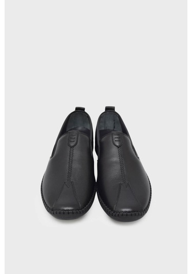 Castle Black 71101 Erkek Hakiki Deri Comfort Ayakkabı Siyah Siyah