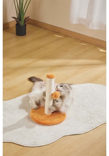 M-pets My First Ponponlu Kedi Tırmalama Tahtası Turuncu 24 x 24 x 30 CM