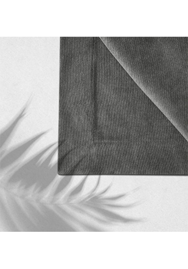 Kadife Dokulu Masa Örtüsü Gri Rengi