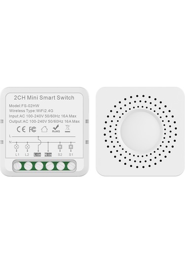 2 Yönlü Wifi Anahtar Röle Modülü 16a Kablosuz Açma/kapama Hs6975-1