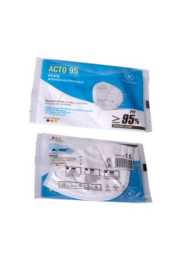 Acto 95 FFP2 5 Katman Koruyucu Filtrasyon N95 Solunum Maskesi 10 Adet