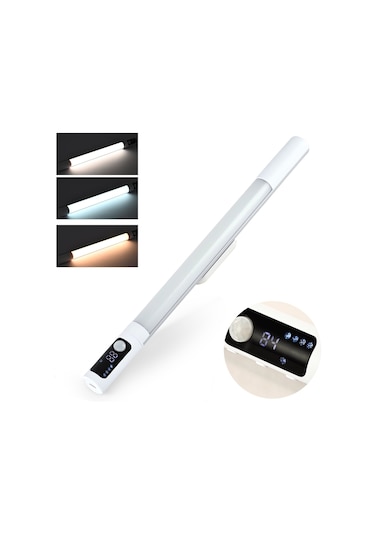 Sones Şarj Edilebilir Dolap Altı Led Hareket Sensörlü Gece Lambası Dijital Ekranlı 2000mah Gümüş Diğer