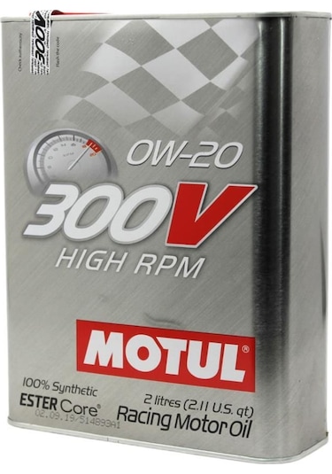 Motul 300V High Rpm 0W-20 Tam Sentetik Racing Motor Yağı 2 x 2 L