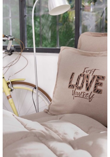 Karaca Home Motto Tek Kişilik Cotton Comfort Set Bej Bej