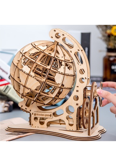 Singree Mekanik Ahşap Küre 3d Puzzle Seti - Kendin Yap Eğitici Oyuncak Dıy