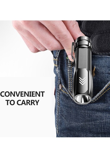 Lemestar Siyah Usb Parlak Fener, Çok Fonksiyonlu Zoom, Dış Mekan Kamp İçin El Feneri Siyah