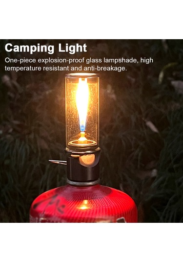 Teltree Kamp Lambası, Açık Hava Feneri, Doğal Renkli Çadır Aydınlatıcısı, Gazlı Makyaj Lambası Çok Renkli