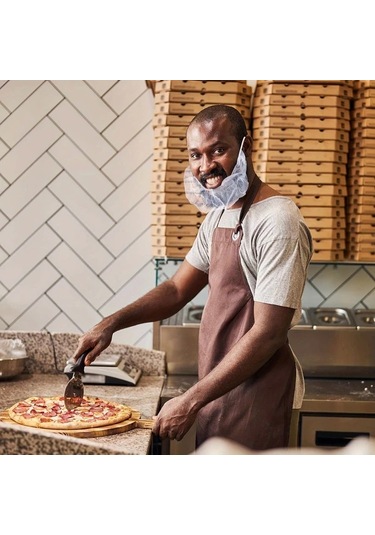 Willowhaven Beyaz 100 Adet Tam Kapsamlı Nefes Alabilir Sakal Filesi Erkek Berber Saç Maskesi