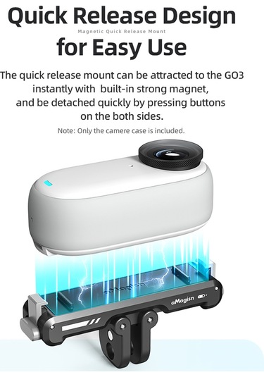 Amagisn Ag11 Aksiyon Kamerası İçin Manyetik Hızlı Çıkarma Montaj Tabanı Manyetik Plakalı Alüminyum Alaşımlı Kamera Montajı Evrensel 1/4 İnç Arayüz Ve Spor Kamera Adaptörü Insta360 Go3 İle Uyumlu