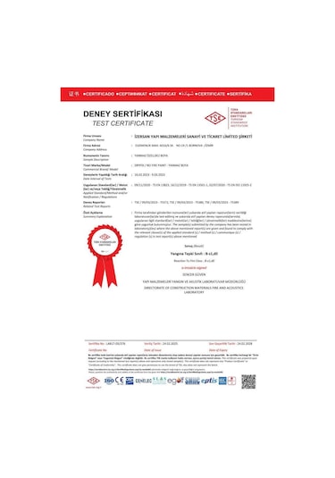 Dryfix No Fire Paint Yangın Geciktirici Alev Almayan Yanmaz Boya 18 Kg Ral 9003 Kırık Beyaz