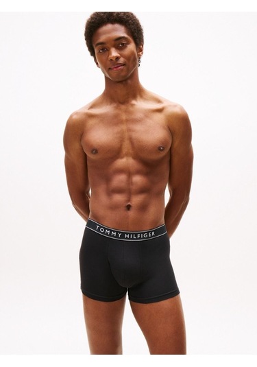 Tommy Hilfiger Tommy Hılfıger Erkek 3 Lü Boxer Um0um03520-0we Siyah