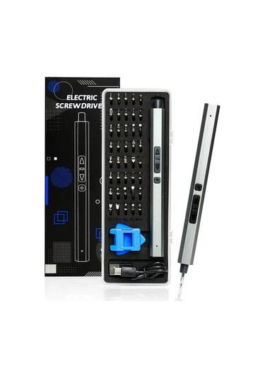 Honeybeeshop Mini Elektrikli Tornavida Seti 3 7v 46li Kablosuz S2 Celik Gümüş Yeşil Bilgisayar Tamir Aleti