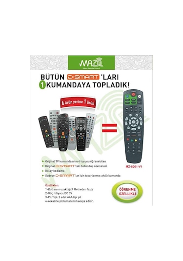 Maza D-Smart+Tv Akıllı Kumanda