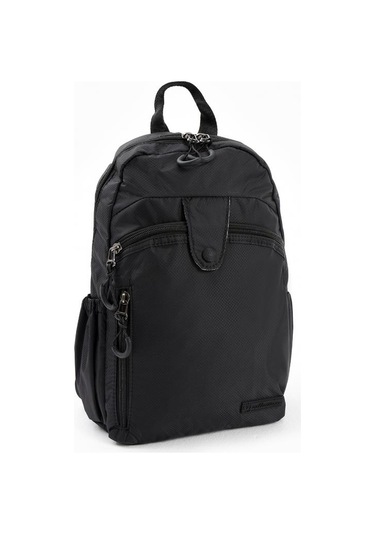 Unisex Sırt Çantası Paraşüt Kumaş Hafif Çok Cepli Yağmur İtici Kumaş 32 22 Cm 571 Collection Siyah