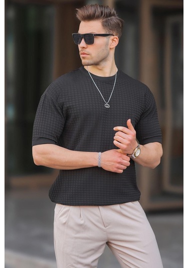 Madmext Madmext Erkek Siyah Tişört 5685-Siyah