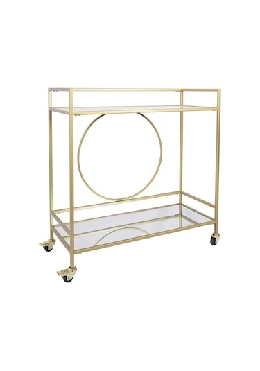 Charlotte Gold Metal Servis Arabası