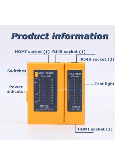 S Line Hdmı Kablo Test Cihazı +rj45 Test Cihazı