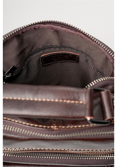 Ççs 31600 Hakiki Deri Askılı Çanta Kahve