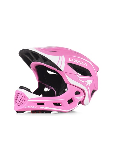 Lixada-Çocuklar Ayrılabilir Tam Yüz Kask Çocuk Sporları Yb18542P Pembe