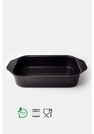 Fin 35x25 Cm Dikdörtgen Tepsi Siyah