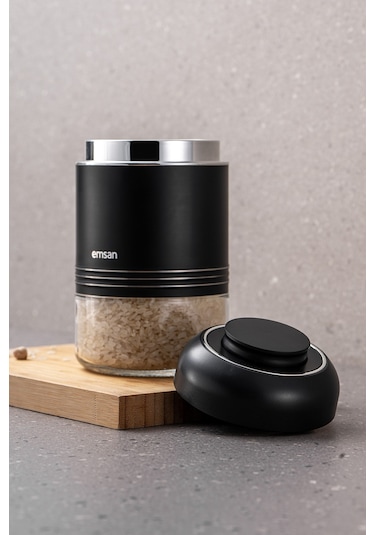 Emsan Moko Saklama Kavanozu 650 Ml Siyah