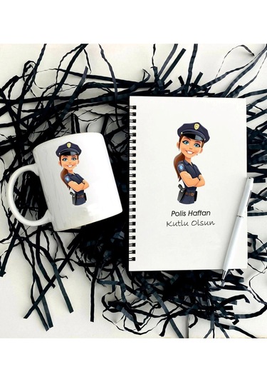 Polis Haftası Defter Kalem Kupa Seti Kadın