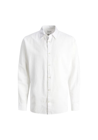 Jack & Jones Jjesummer Erkek Keten Gömlek Beyaz 12248384 Beyaz