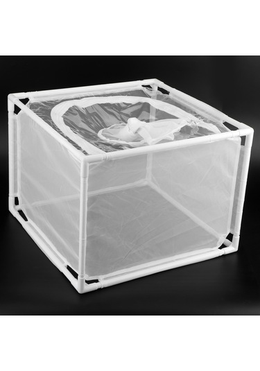 Geeksen Dayanıklı Pvc Kelebek Kafesi - 40x30x40cm Havalandırmalı Böcek Yetiştirme Kafesi