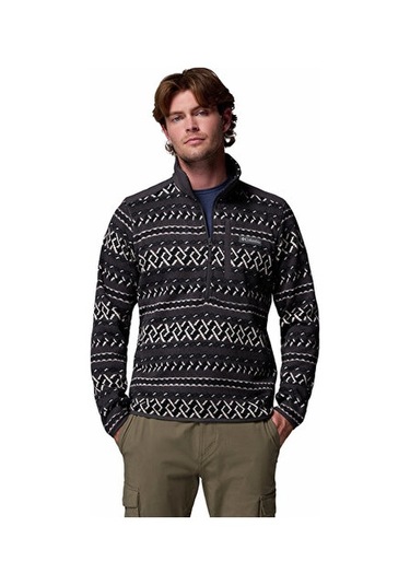 Columbia Erkek Outdoor Çeyrek Fermuarlı Polar Üst 2097741012 Siyah Siyah