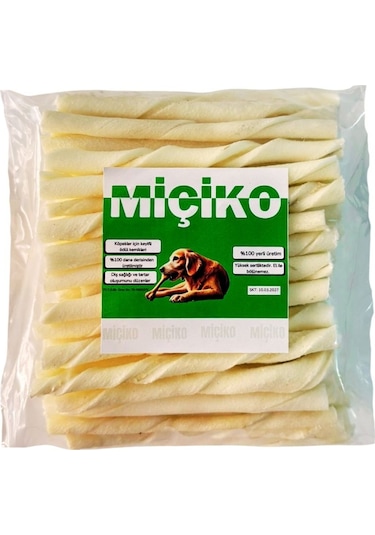 Vip Kalın Sütlü Burgu Çubuk Ödül Kemiği 12cm 50li