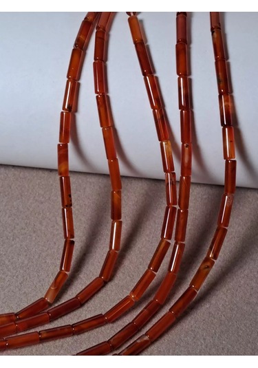 Beautiful Stones Tubular Kırmızı Jasper Boncuklar 202688946