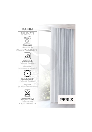 Home Daily Series Beyaz Ada Fon Perde Beyaz