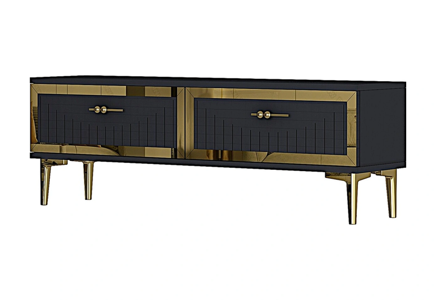 Tsa1204ag - Tunatv120 Tv Stand, Tv Sehpası Antrasit-gold 120cm Antrasit