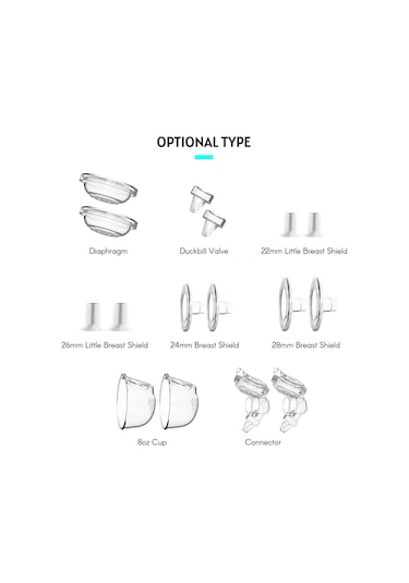 Vkemall Youha Elektrikli Göğüs Pompası Yedek Aksesuarı 2 Adet Ördek Gagası Vanası Yumuşa Şeffaf-3