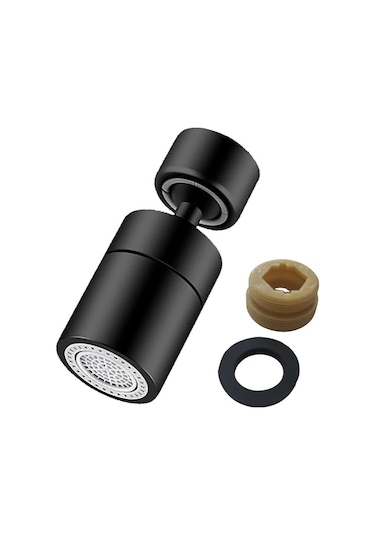 Sunup Sn-29318 Çift Hız Ayarlı Siyah Musluk Başlığı
