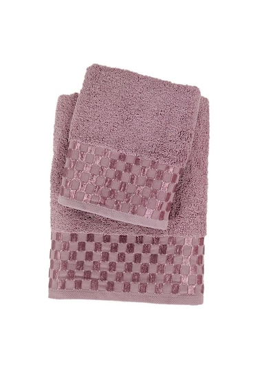 Bambu Soft Dama Desenliı Banyo Havlu Takımı 6 Renk