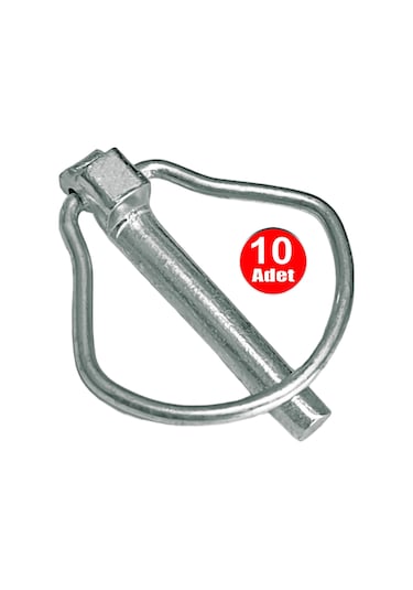Aletçantam Galvanizli Çelik Traktör Pimi Yaylı Pim 8 Mm -10 Adet