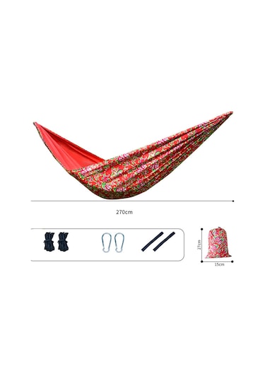 Suntek Taşıma Çantalı Kamp Hamak Dış Arka Bahçe Kırmızı